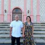 Ariane and Anthony at Mission Santa Barbara