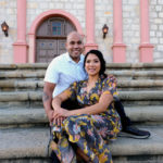 Ariane and Anthony at Mission Santa Barbara