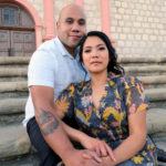 Ariane and Anthony at Mission Santa Barbara