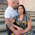 Ariane and Anthony at Mission Santa Barbara