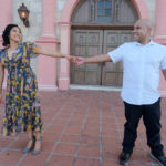 Ariane and Anthony at Mission Santa Barbara