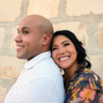 Ariane and Anthony at Mission Santa Barbara