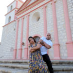 Ariane and Anthony at Mission Santa Barbara